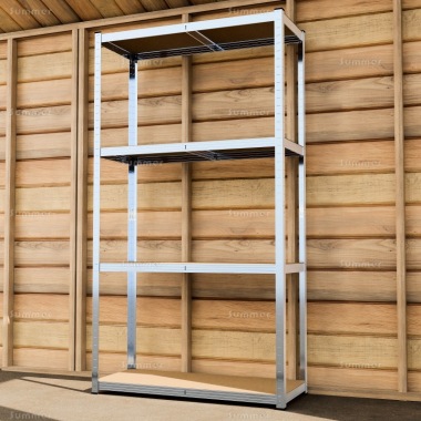 Boltless steel 4 tier shelf unit, 1380x750x300mm Boltless steel 4 tier shelf unit, 1380x750x300mm
